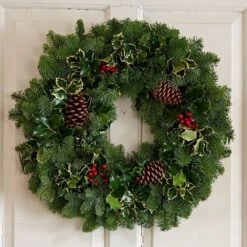 Holly & Greens 24" Wreath