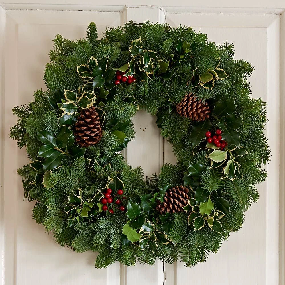Holly & Greens 24" Wreath 1 Holly & Greens 24" Wreath