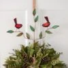 Scarlet Birds Wreath Holder