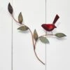 Red Bird Copper Wall Art