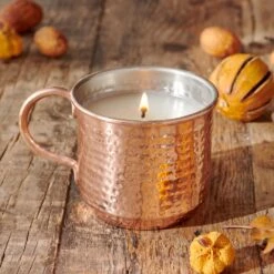 Thymes Simmered Cider Copper Cup Candle