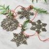 Handcrafted Steel Snowflakes