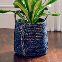 Upcycled Denim Basket