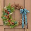 Plaid Tidings Holiday Wreath