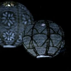 Radiant Solar Globe Lantern - Small, Pearl -Olivia Plants Sales x600 22446