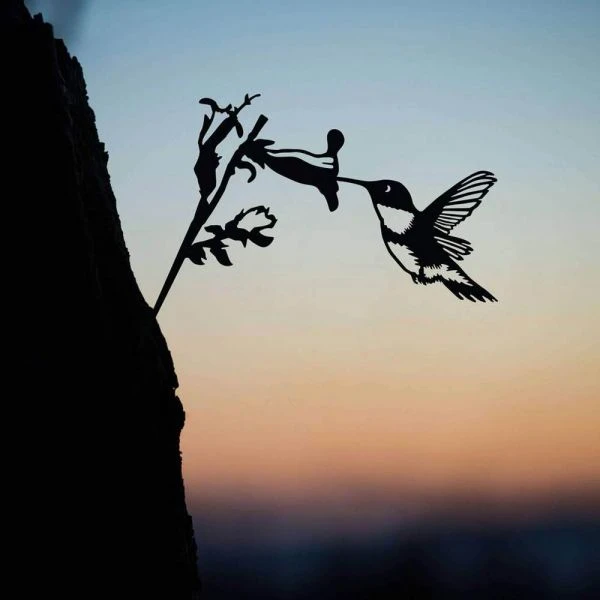 Decorative Metal Hummingbird Silhouette 2 Decorative Metal Hummingbird Silhouette - Image 2