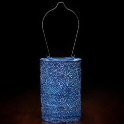 Radiant Solar Cylinder Lantern – Ultramarine, Blue 6 Radiant Solar Cylinder Lantern – Ultramarine, Blue -Olivia Plants Sales x600 28363
