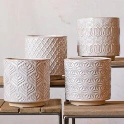 Lokka Ceramic Pots, Set Of Three