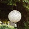 Radiant Solar Globe Lantern - Large, Pearl