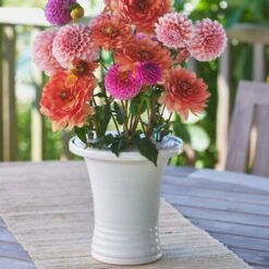 Three Rivers Handmade Fluted Frog Vase -Olivia Plants Sales x600 33030