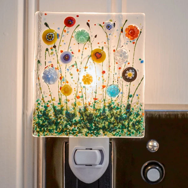 Wildflowers Glass Night-Light 1 Wildflowers Glass Night-Light