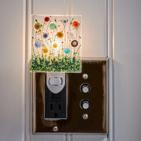 Wildflowers Glass Night-Light 2 Wildflowers Glass Night-Light - Image 2