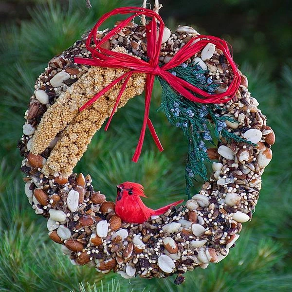 Rustic Cardinal Birdseed Wreath 2 Rustic Cardinal Birdseed Wreath - Image 2