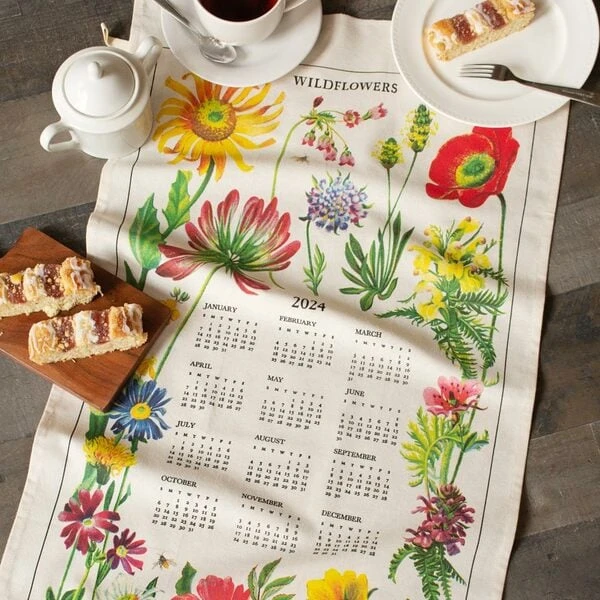Flower Garden Tea Towel Calendar – Standard Shipping Included 1 Flower Garden Tea Towel Calendar – Standard Shipping Included